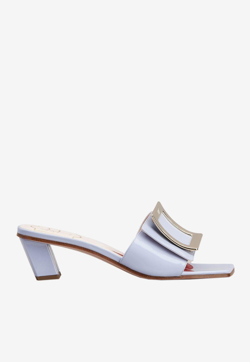 45 Love Metal Buckle Mules in Patent Leather