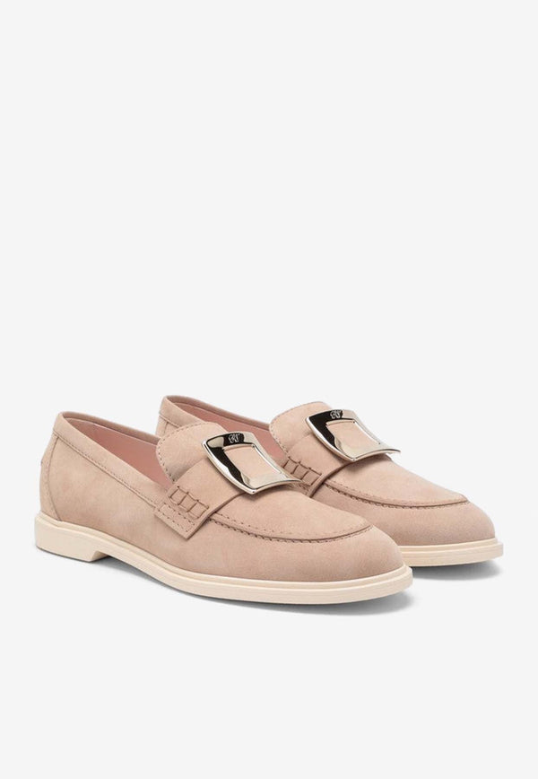 Buckle-Embellished Leather Loafers
