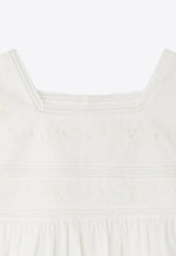 Girls Flower Blouse with Lace Detail