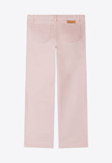 Girls Junon Logo Patch Flared Pants