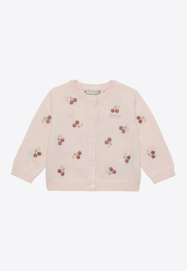 Baby Girls Claudie Cherry Embroidered Cardigan