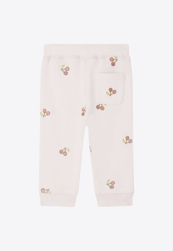 Baby Girls Bambo Logo-Embroidered Track Pants