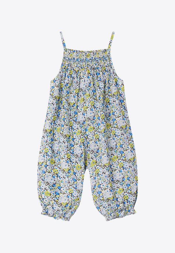 Baby Girls Lilisy Floral Print Dungarees