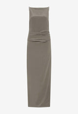 Silk Tuck Maxi Dress