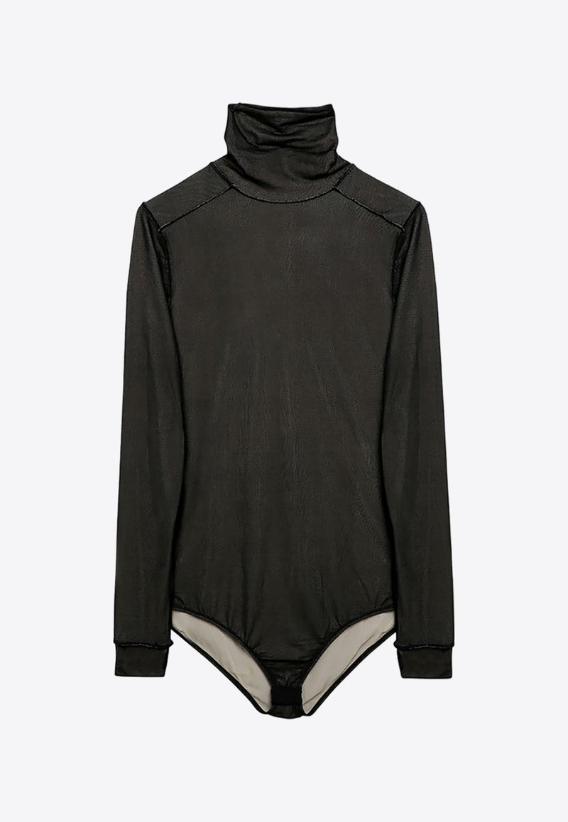 Turtleneck Jersey Bodysuit