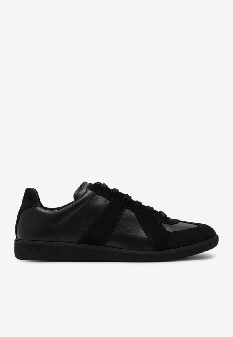 Replica Leather and Suede Sneakers