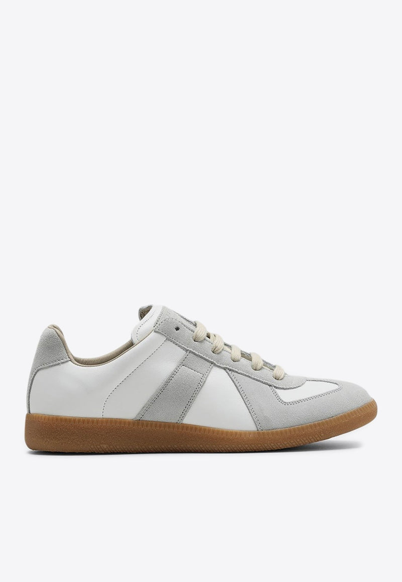 Replica Leather and Suede Sneakers