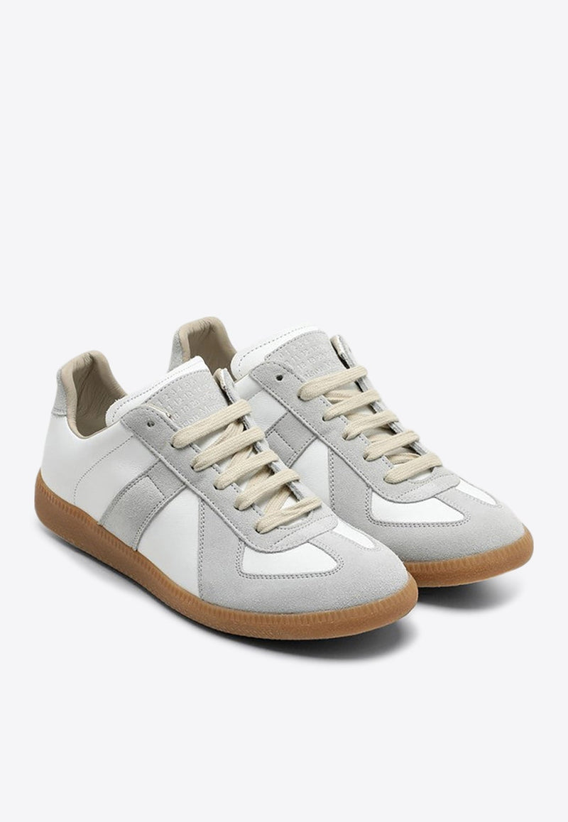 Replica Leather and Suede Sneakers