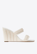 Sacoria 85 Pearl-Embellished Wedge Sandals