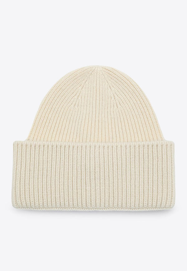 Wool-Blend Ribbed Beanie