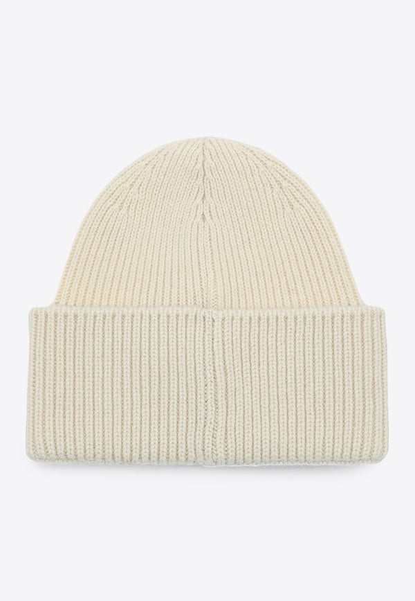 Wool-Blend Ribbed Beanie