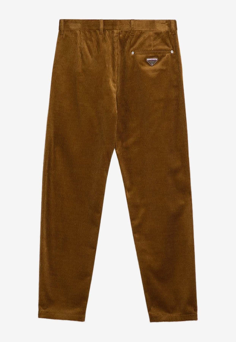 Straight-Leg Corduroy Pants