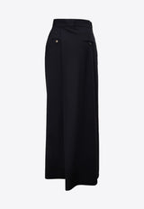 Deconstructed Midi Wool Skirt