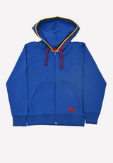 Boys Mini Loriano-Fleece Zip-Up Cotton Sweatshirt with Hood