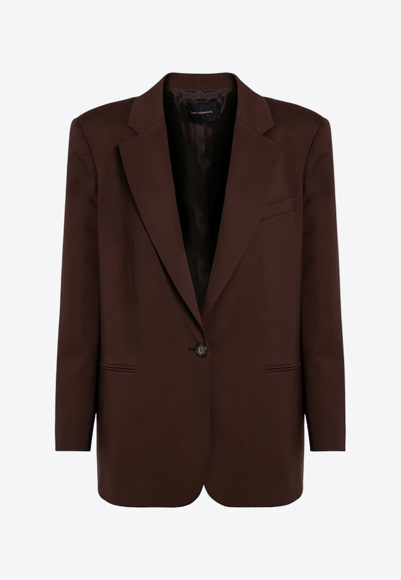 Single-Breasted Wool-Blend Blazer