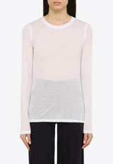 Semi-Sheer Crewneck Sweater