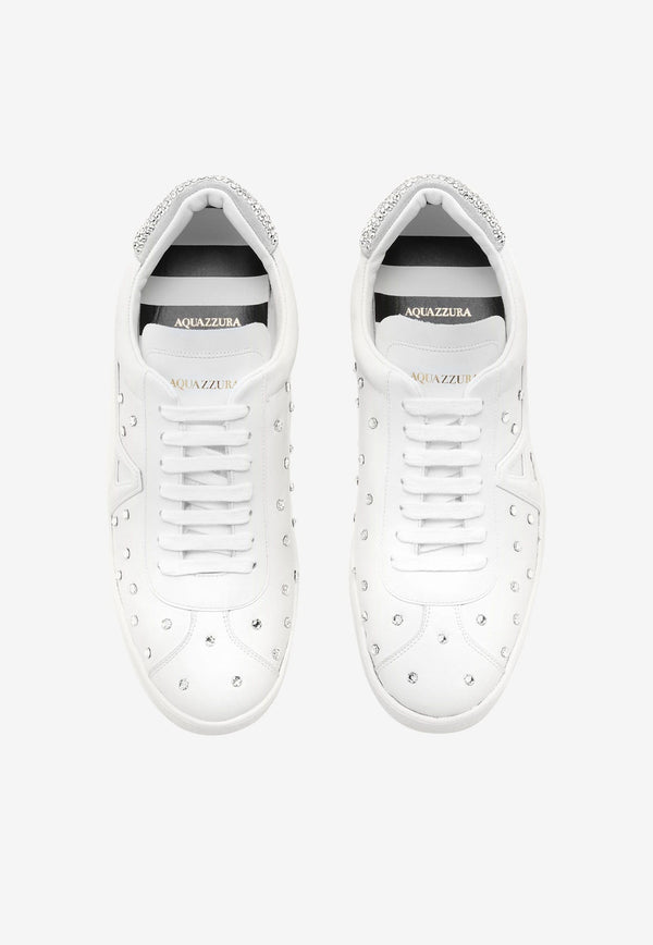 The A Crystal Dot Sneakers in Calf Leather