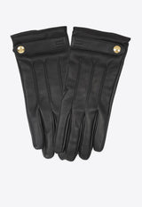 Logo Leather Gloves