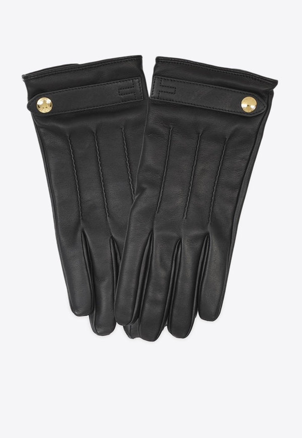 Logo Leather Gloves