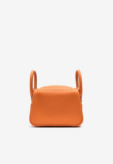 Mini Lindy 20 in Orange Clemence Leather with Gold Hardware