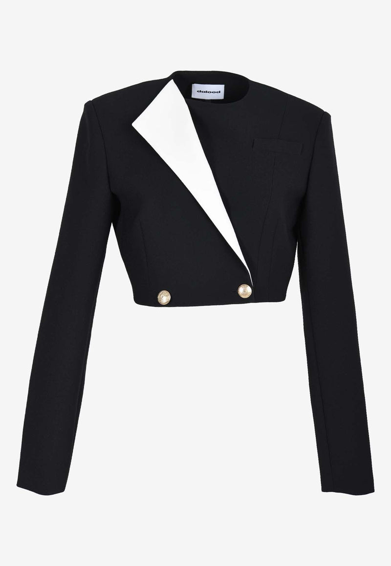 Double-Breasted Cropped Blazer