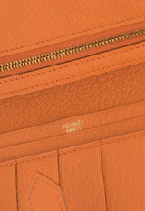 Bearn Wallet in Orange Chevre Mysore Leather with Gold Hardware