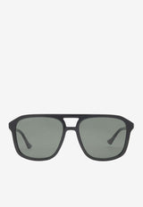 Square-Shaped Logo Sunglasses