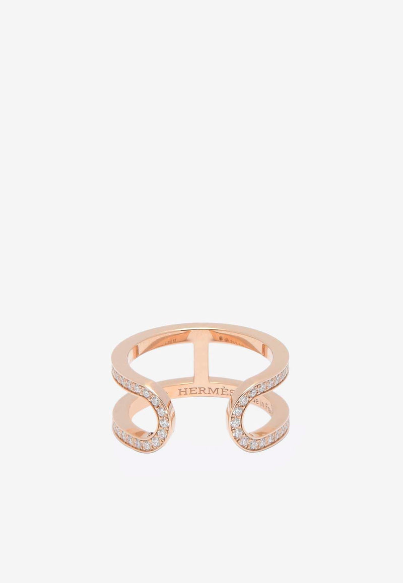 Ever Chaine d'Ancre Ring MM in Rose Gold and Diamonds