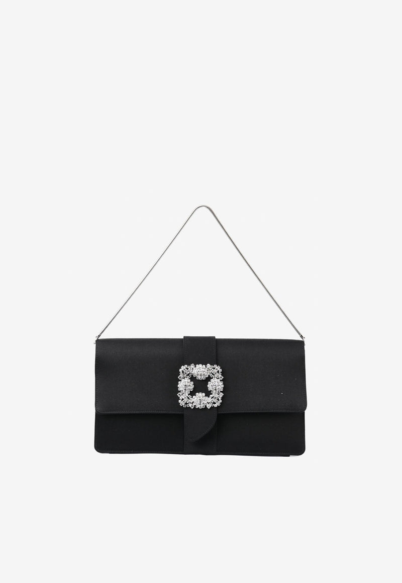 Capri Satin Clutch with CLC Crystal Buckle