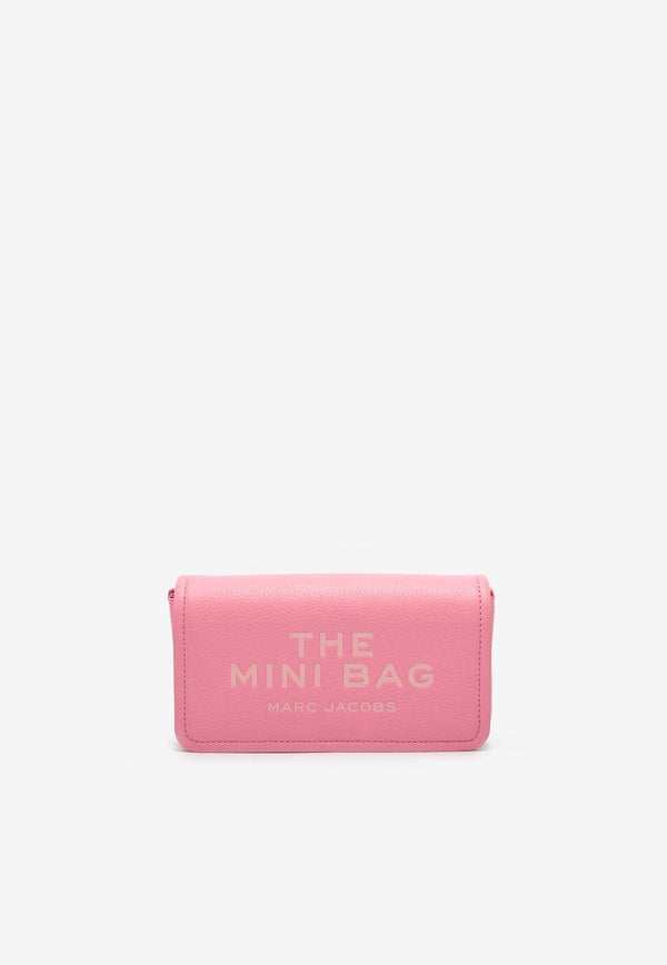 The Mini Logo Crossbody Bag in Grained Leather