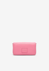 The Mini Logo Crossbody Bag in Grained Leather