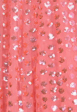 Raindrop Sequins-Embellished Gown