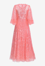 Raindrop Sequins-Embellished Gown