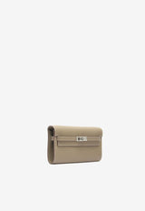 Kelly To Go Wallet in Etoupe Epsom Leather with Palladium Hardware