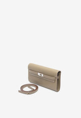 Kelly To Go Wallet in Etoupe Epsom Leather with Palladium Hardware