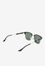 Logo Print Square Sunglasses