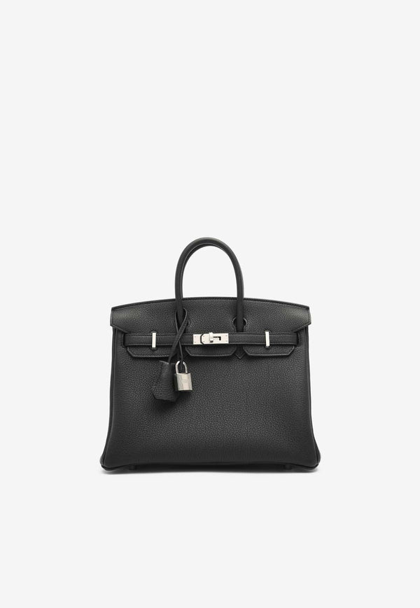 Birkin 25 in Black Togo Leather with Palladium Hardware