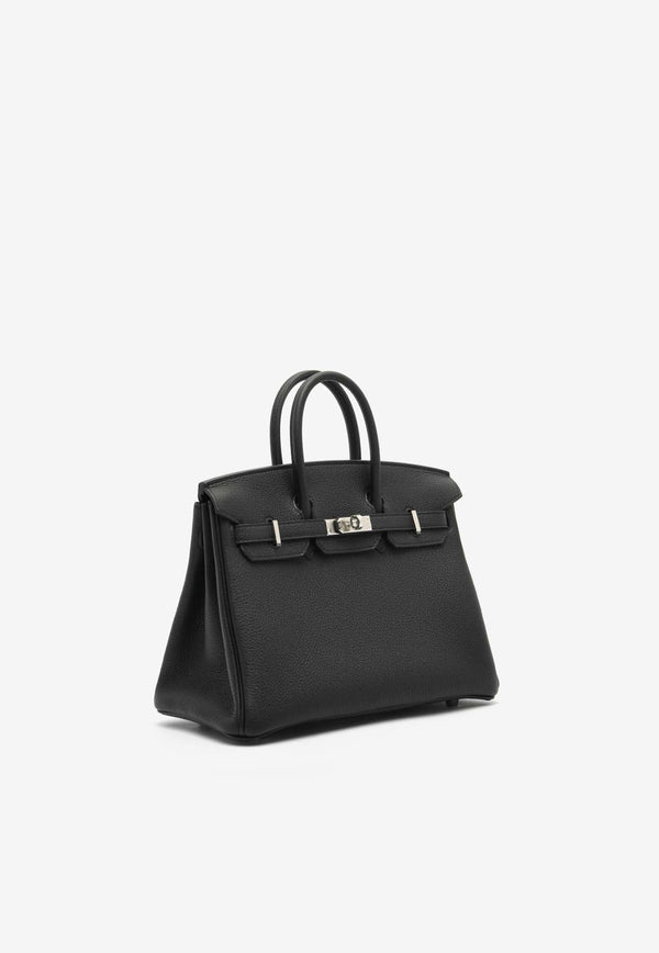 Birkin 25 in Black Togo Leather with Palladium Hardware