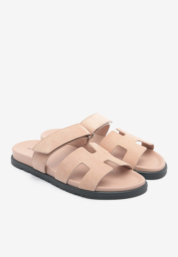 Chypre Sandals in Nude Suede