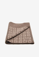 Double Face Logo Scarf in Wool and Cashmere