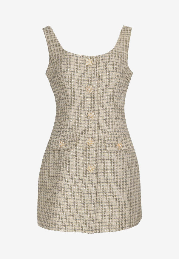 Boucle Sleeveless Mini Dress