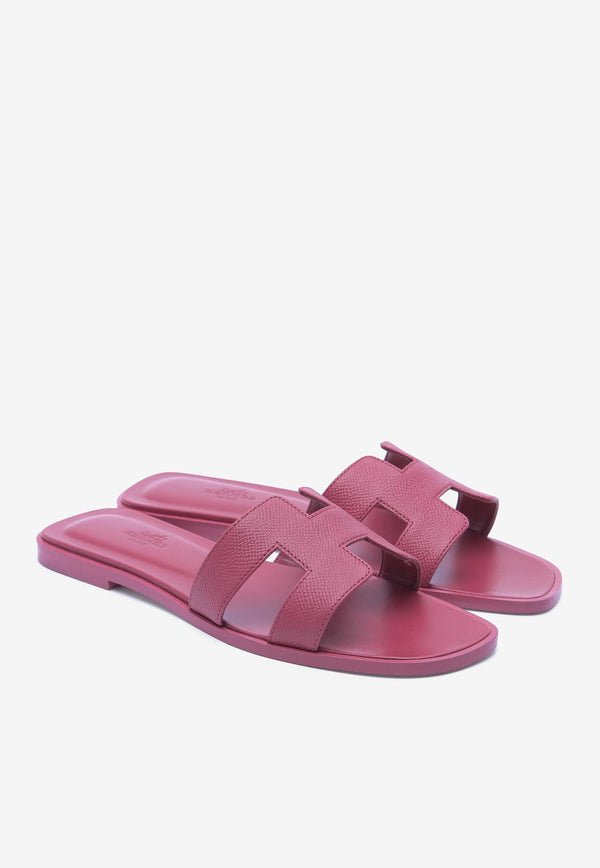 Oran H Cut-Out Sandals in Epsom Leather