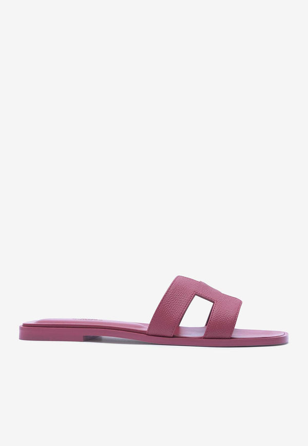 Oran H Cut-Out Sandals in Epsom Leather