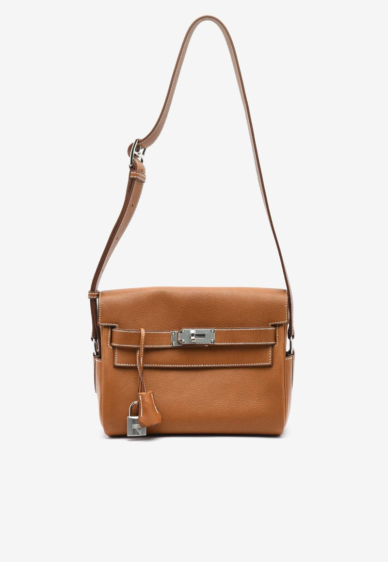 Kelly Messenger PM in Fauve Barenia Leather with Palladium Hardware