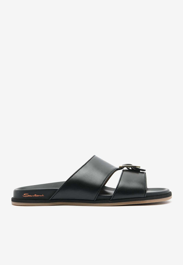 Erik Double Strap Leather Sandals