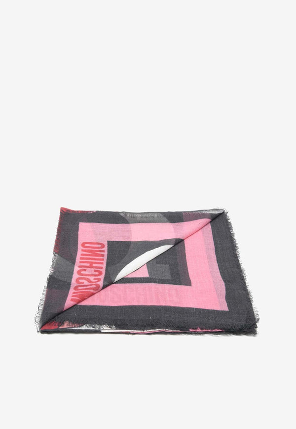 Printed Logo Wool Scarf