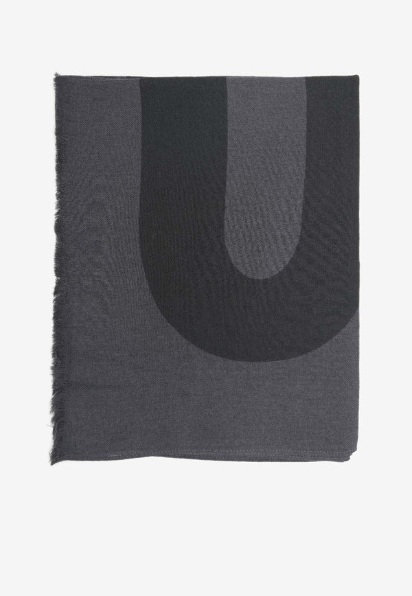 Maxi Logo Wool Scarf