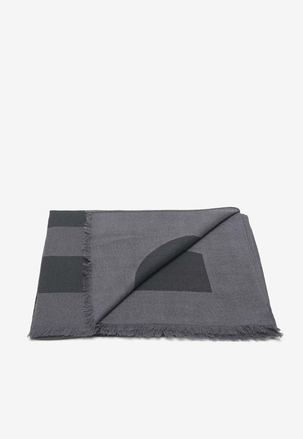 Maxi Logo Wool Scarf