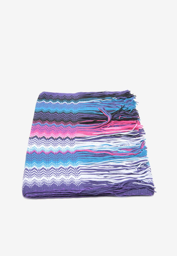 Zig Zag Wool Knit Scarf