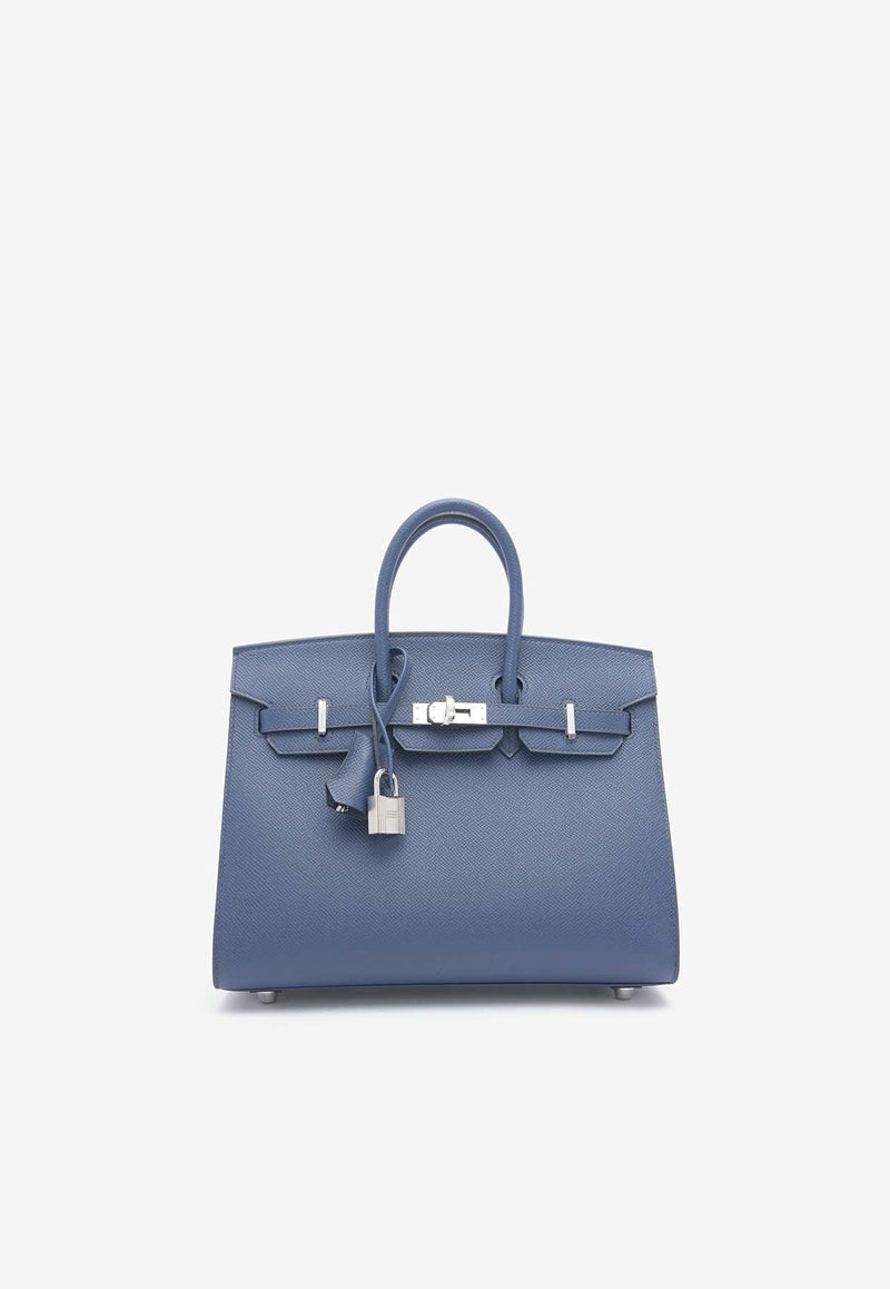 Birkin 25 Sellier in Bleu Navy Epsom Leather with Palladium Hardware